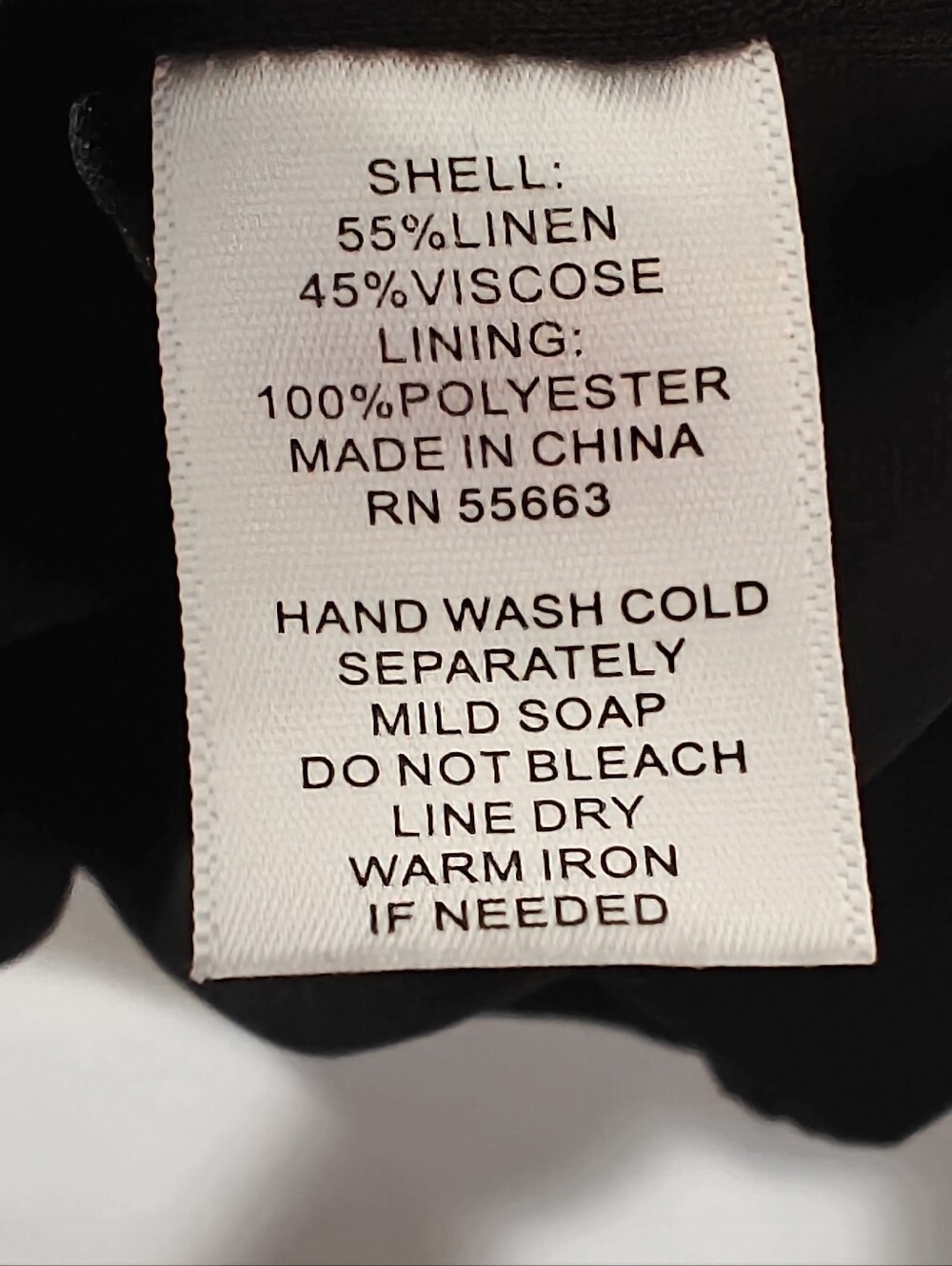 NWOT Linen C&C California Dress Black Small Shirt Dress Cross Back Lightweight - Picture 5 of 5